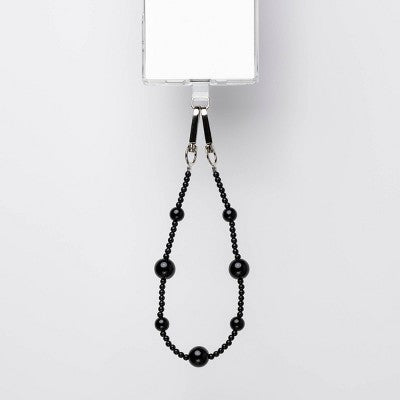 Hello Lux Phone Wristlet - Mixed Black Beads