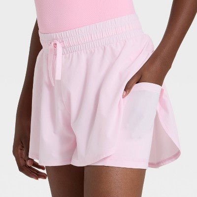 Girls' Flowy Shorts - All In Motion Light Pink S