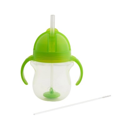Munchkin 2pk Click Lock Weighted Blue/Green Straw Cup 7oz
