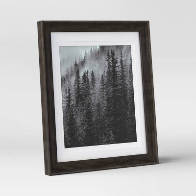 8" x 10" Double Matted Table Frame Dark Brown - Threshold: Traditional Style, Wall/Tabletop Display
