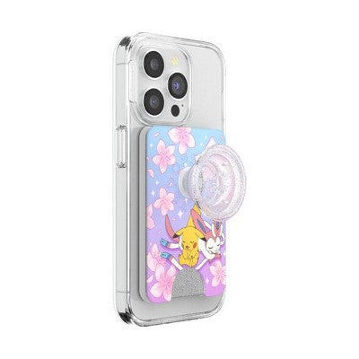 PopSockets Pokemon Magnetic Cell Phone Wallet with Grip and MagSafe Adapter Ring - Sakura Dreams