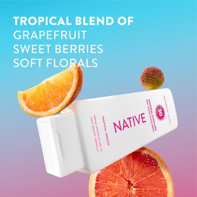 Native Mineral Sunscreen with Zinc Oxide - Tropical Breeze - SPF 30 - 7oz: Whole Body, Moisturizing, Vegan