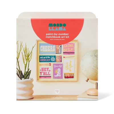 Paint - by - Number Matchbook Art Kit - Mondo Llama