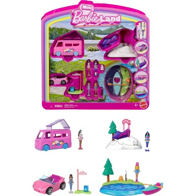 Barbie Mini Barbie Land Collectible Playsets with 1.5" Doll and Interactive Play Areas for Storytelling Fun