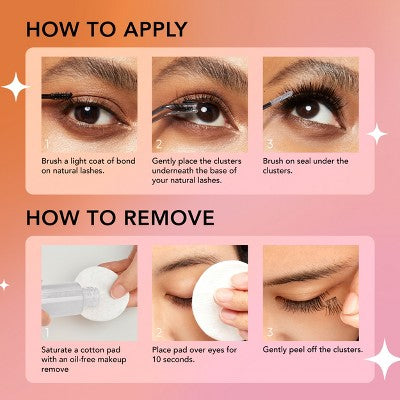 BeBlinky False Eyelash Clusters - Narrow Band, Volume - 120ct