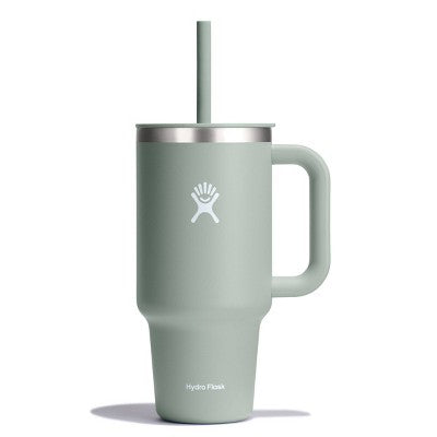 Hydro Flask 32oz All Around Travel Straw Tumbler - Agave: Double-Wall, BPA-Free, Spillproof