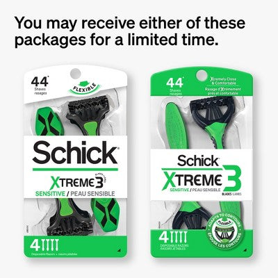 Schick Xtreme 3 Sensitive Razor - 4ct