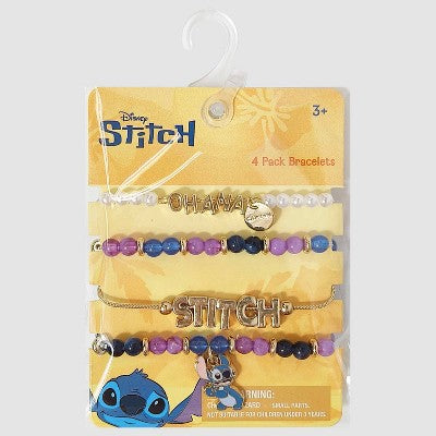 Girls' Lilo & Stitch Bracelet Set - Gold/Blue
