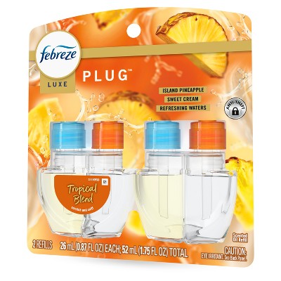 Febreze Luxe Plug Dual Air Freshener Refills - Tropical Blend - 1.75 fl oz/2ct