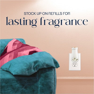 Glade PlugIns Spring Scented Oil Air Freshener Plug In Refills - Lush Greens & Water Lotus - 2ct/1.34oz