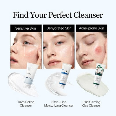 Round Lab 1025 Dokdo Cleanser - 40ml: Foam, Soothing, Hydrating, Normal & Sensitive Skin
