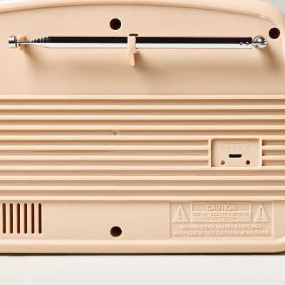 Retro Portable AM/FM Bluetooth Radio Tonal Orange: Hearth & Hand with Magnolia, Rechargeable, USB Cable Included