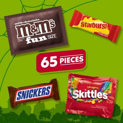 Mars - Halloween Candy Chocolate Fruity Variety Bag - 30.02oz/65ct
