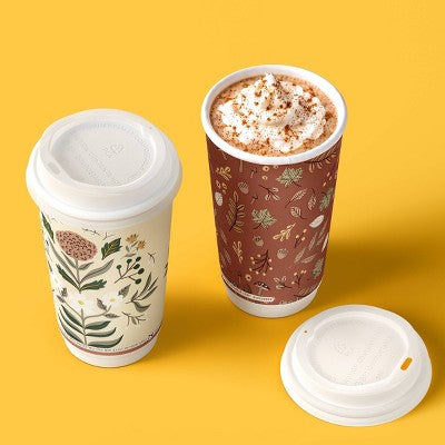 Fall Disposable Hot cups - 16oz/8ct - up&up