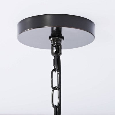 Small Metal Pendant Ceiling Light Black - Threshold designed with Studio McGee: Cone Shade, UL Listed, 72" Chain