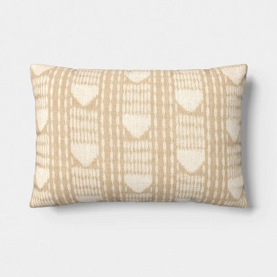 Lumbar Ikat Stripe Pillow Neutral - Threshold