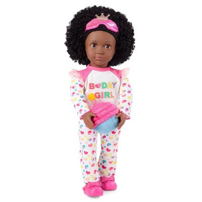 Our Generation PJ Party Pajama Outfit with Cupcake Plush & Sleep Mask Accessories for 18" Dolls