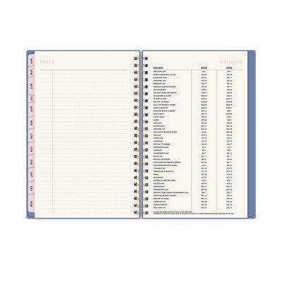 Blue Sky Brook Gossen Planner with Pocket 5"x8" Weekly/Monthly Wirebound (15 Month) Flower Flow Undated