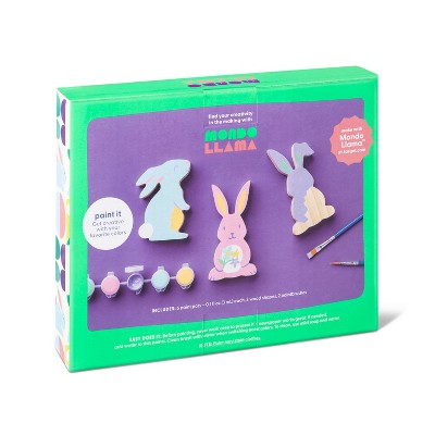 3pk Paint-Your-Own Wood Bunnies Kit - Mondo Llama