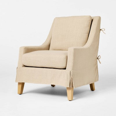 Camas Slipcover Accent Chair Khaki - Threshold designed with Studio McGee (LOCAL PICKUP ONLY)