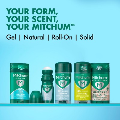 Mitchum 72-Hours Men's Solid Deodorant - Clean Control - 2.7oz: Vegan, Under Arm Application, Antiperspirant