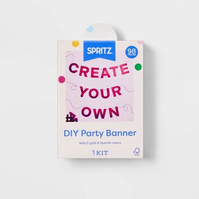Hot Pink Metallic Create Your Own Banner - Spritz