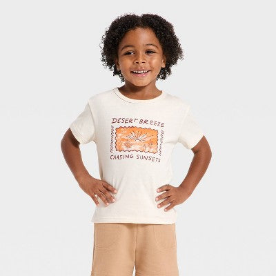 Baby Boys' Short Sleeve Dessert Graphic T-Shirt - Cat & Jack Beige 18M