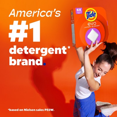 Tide Evo Spring Blast Laundry Detergent Tiles - 30ct: Box, Odor Control, Dye-Free, High Efficiency