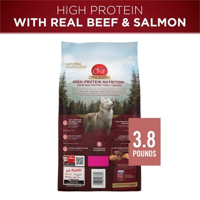 Purina ONE SmartBlend True Instinct High Protein Natural Real Beef & Salmon Flavor Dry Dog Food - 3.8lbs