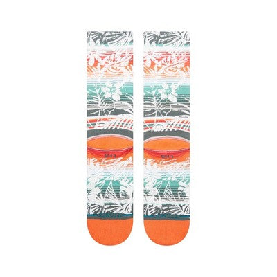 STANCE x WADE Men's Floral Print Fronder Crew Socks - Blue L