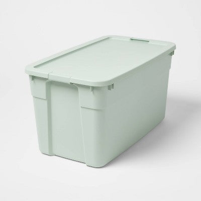 45gal Wheeled Latching Storage Tote Green - Brightroom (LOCAL PICKUP ONLY)