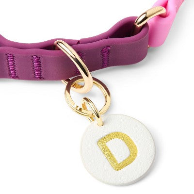 "D" Initial Collar Tag - Cream - The Cuddle Collab