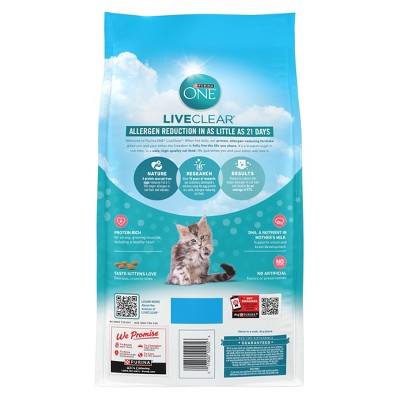 Purina ONE LiveClear Chicken Flavor Kitten Dry Cat Food - 5lbs