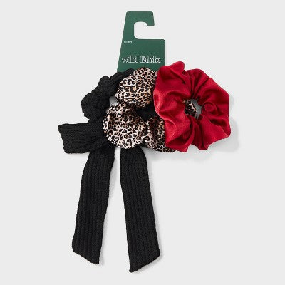 Hair Twister Set 3pc - Wild Fable Jet Black/Red