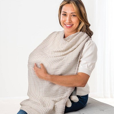 Itzy Ritzy Muslin Breastfeeding Boss Nursing Cover - Taupe