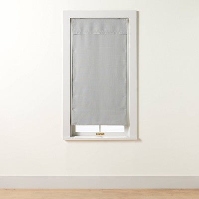 27"x64" Cordless Blackout Roman Window Shade with Valance Gray - Hearth & Hand with Magnolia (LOCAL PICKUP ONLY)