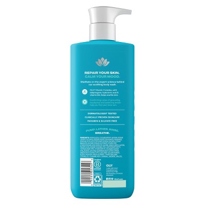 OLLY Calm Mood and Skin Vitamin-Infused Body Wash - Eucalyptus Amber - 17 fl oz: Basic Cleansing, Sulfate-Free, Normal and Dry Skin