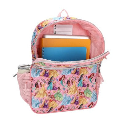 Disney Princess 5pc Set Quilted Backpack - Pink