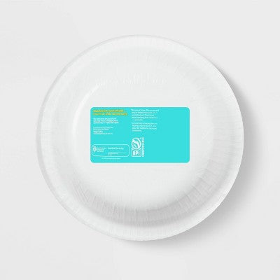 Green Floral Paper Bowl 20oz/28ct - up&up