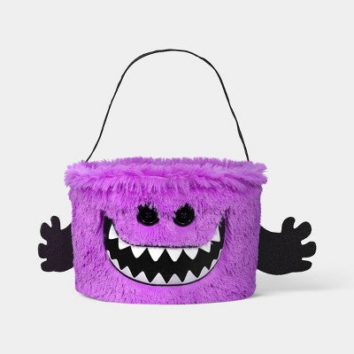 Purple Monster Spider Web Decorative Fabric Basket- Hyde and EEK! Boutique: Halloween
