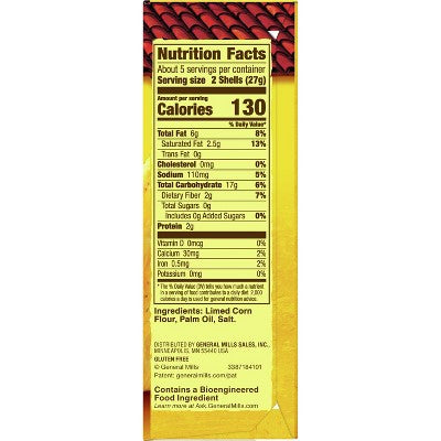 Old El Paso Gluten Free Vegan Stand 'n Stuff Yellow Corn Taco Shells - 4.7oz/10ct