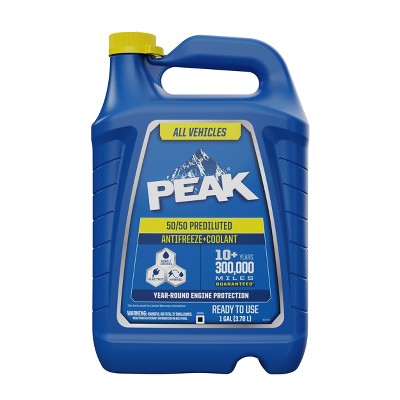 PEAK 1gal 50/50 Long Life Prediluted Antifreeze and Coolant: Engine Fluid for Cars, Motor Oil & Automotive Fluids