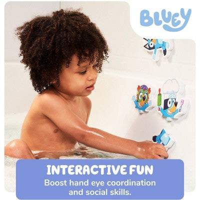 Bluey Tomy Toomies Bath Puzzle with Net Storage Bag - 8pc
