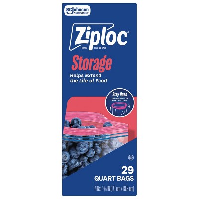 Ziploc Storage Quart Bags - 29ct