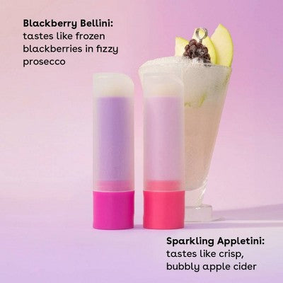 eos Holiday Lip Balm Stick - Sparkling Appletini & Blackberry Bellini - 2pk