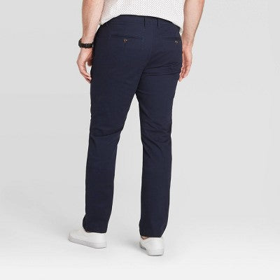Men's Big & Tall Slim Fit Chino Pants Blue 40x36