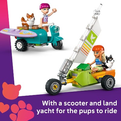 LEGO Friends Surfing Dogs and Scooter Adventure Pretend Play Building Toy 42641