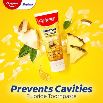 Colgate Max Fresh Anticavity Fluoride Toothpaste - Pineapple Coconut Crush with Mint - 4.5oz