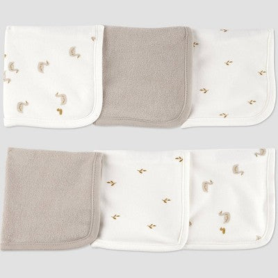 Carter's Just One You? Baby Duck Washcloth - Gray: Cotton Terry Animal Print 9"x9"