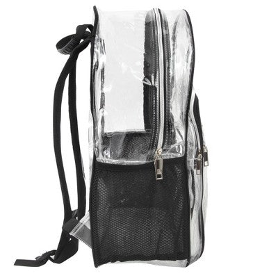 Summit Ridge Clear Backpack - Black: Water-Resistant Dome Design for School Use